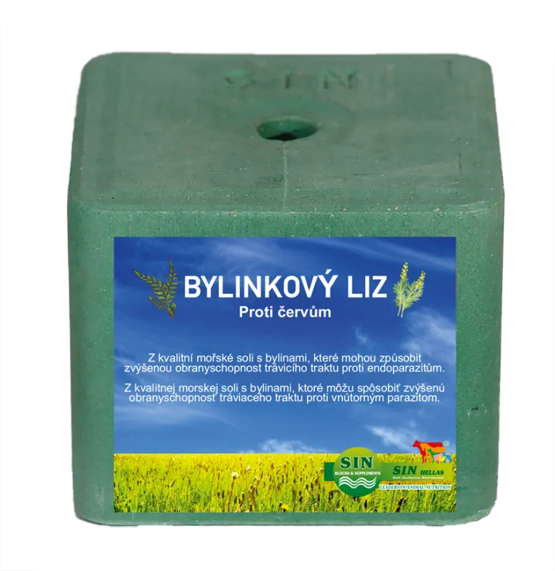 S.I.N. Hellas - Minerální liz s bylinkami proti červům z mořské soli Krauterblock (Balení 10kg)