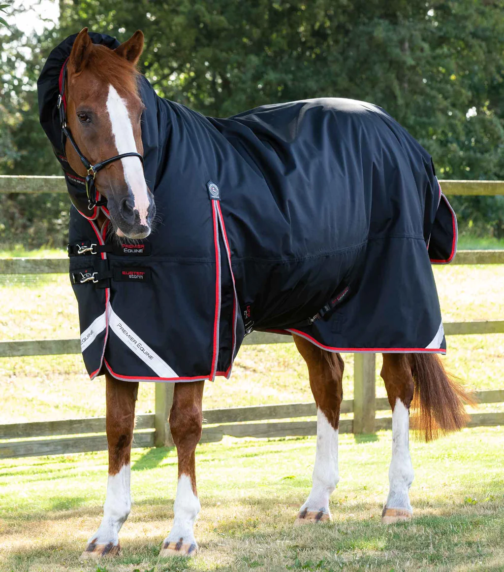 Premier Equine - Výběhová deka s pevným krkem Buster Storm Combo (400g)