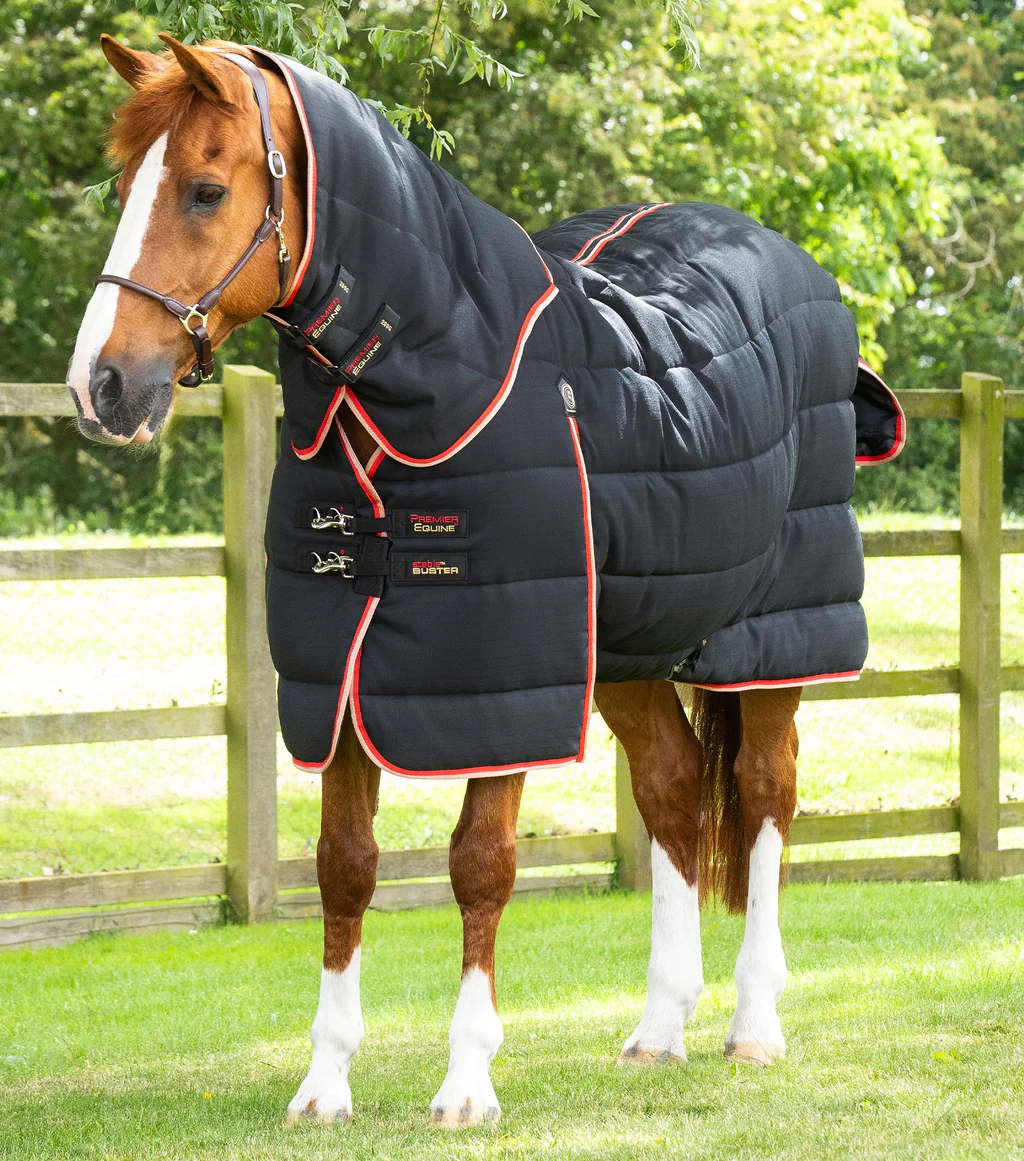 Premier Equine - Stájová deka s odnímatelným krkem Buster (200g)