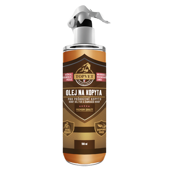 TopVet - Olej na kopyta - pro poškozené kopyto 500 ml
