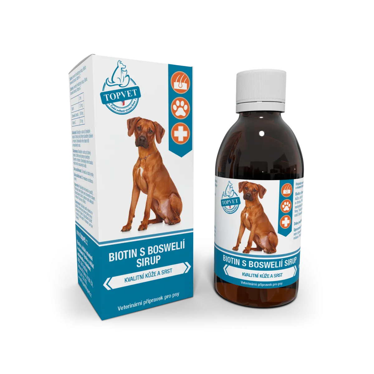 TOPVET - SIRUP BIOTIN S BOSWELIÍ, 200ml