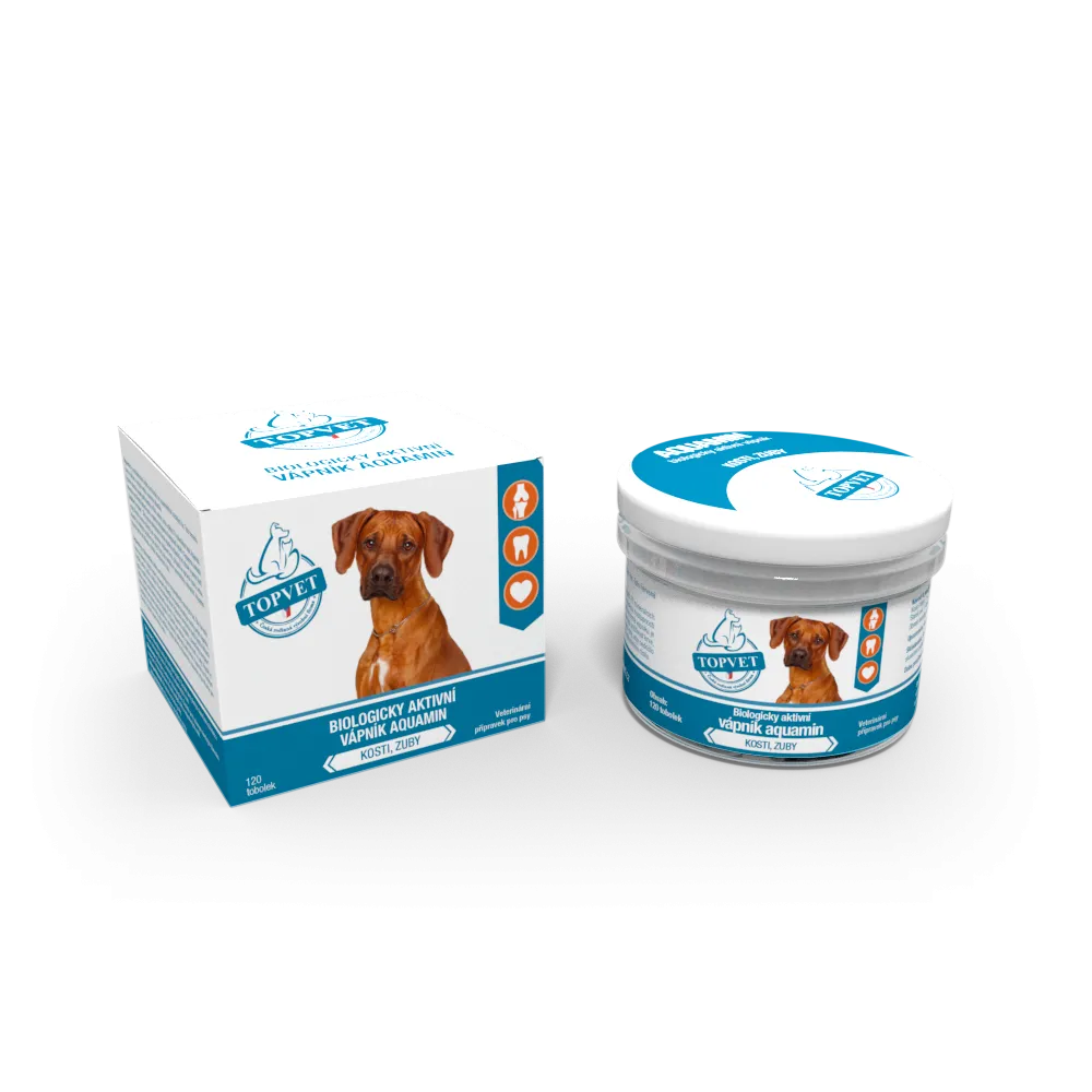 TOPVET - BIOLOGICKY AKTIVNÍ VÁPNÍK AQUAMIN, 120ks