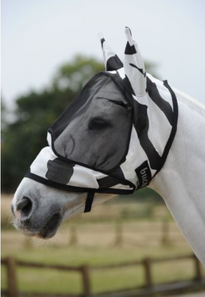 Bucas - Buzz-Off Zebra Deluxe Maska with ears (s ušima)