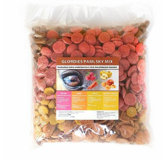 Glordies - Pamlsky pro koně Mix 3 kg