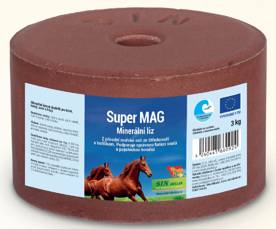S.I.N. Hellas - Super Mag, minerální liz, Balení 3 kg