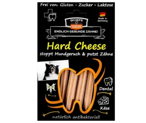 Q-Chefs zdravé žvýkání - Tyčinky na čištění zubů se sýrem pro psy Hard cheese (Sáček 100 g)