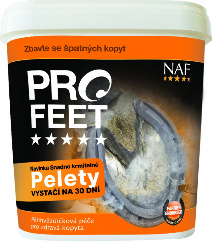 NAF - Pro Feet pellets pro zdravá kopyta s biotinem