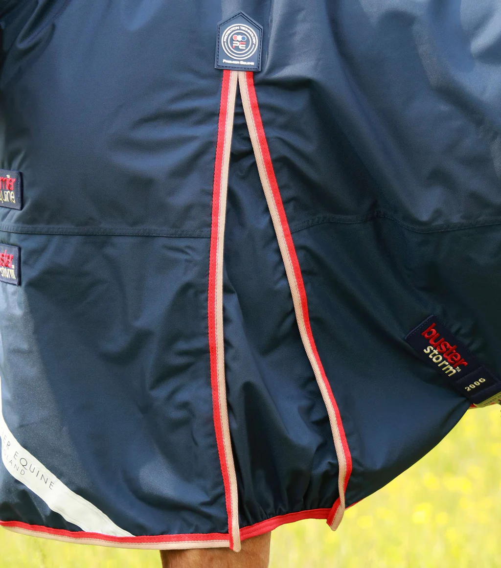 Premier Equine - Výběhová deka s pevným krkem Buster Storm Combo (200g)