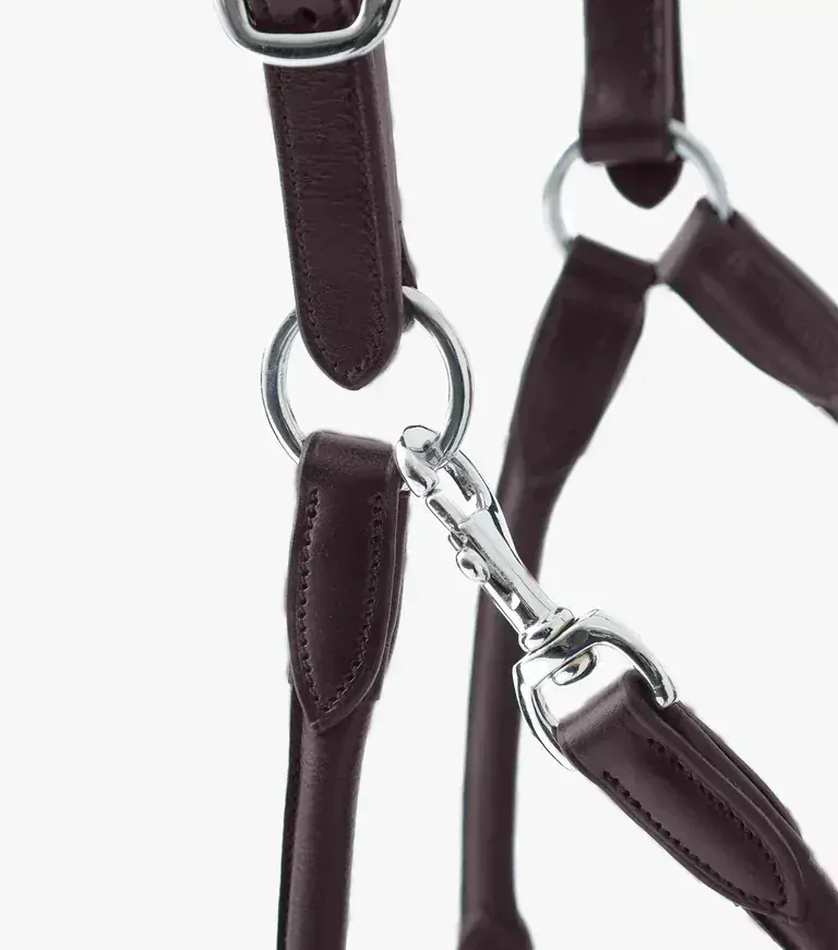 Premier Equine - Anatomická kožená ohlávka Hennaroso 