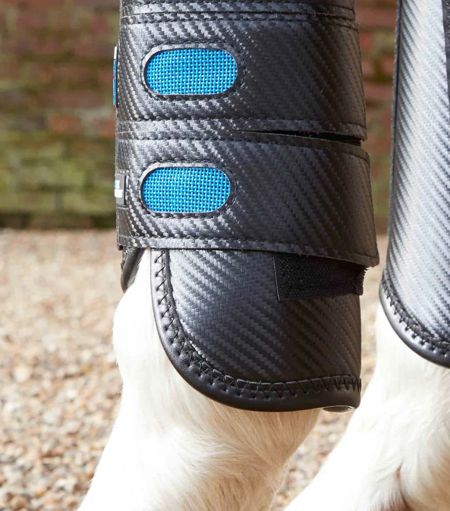 Premier Equine - Kamaše na přední nohy (chlazené vzduchem) Super Lite Carbon Tech Eventing/Racing