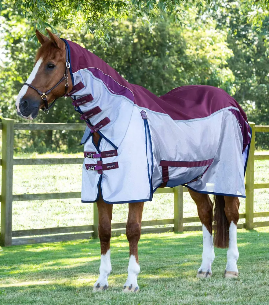 Premier Equine - Síťová deka s nepromokavými zády a krkem Buster Stay-Dry Super Lite Fly