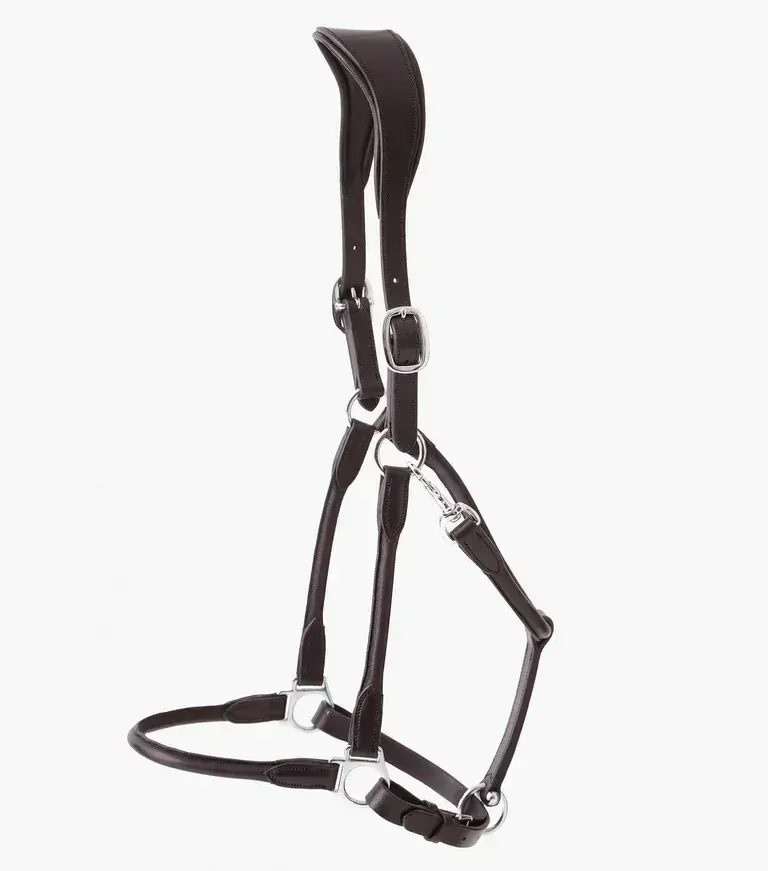 Premier Equine - Anatomická kožená ohlávka Hennaroso 